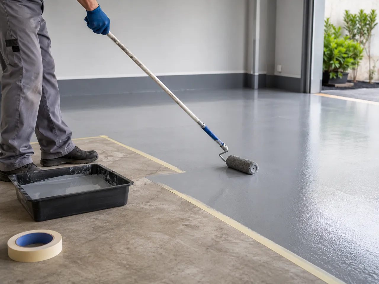 Como pintar piso de garagem: passo a passo — etapa do processo