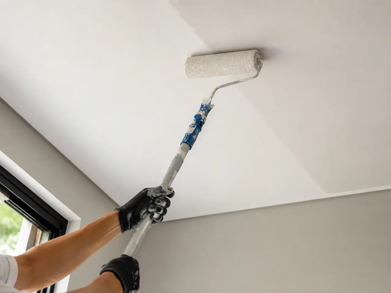 Como pintar teto sem manchar — etapa do processo